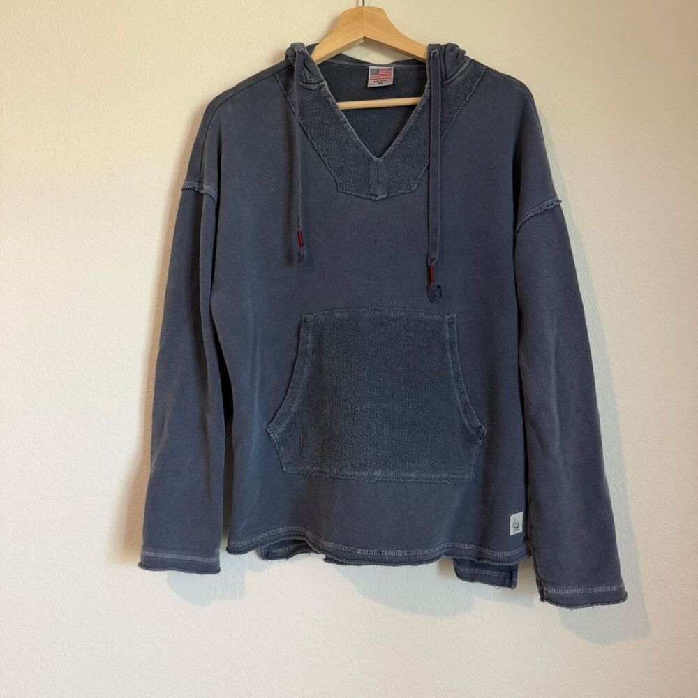 Birdwell Beach Britches Navy Blue French Terry Baja Hoodie Men's Size XS